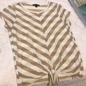 INC Sparkly Gold/White Top SZL